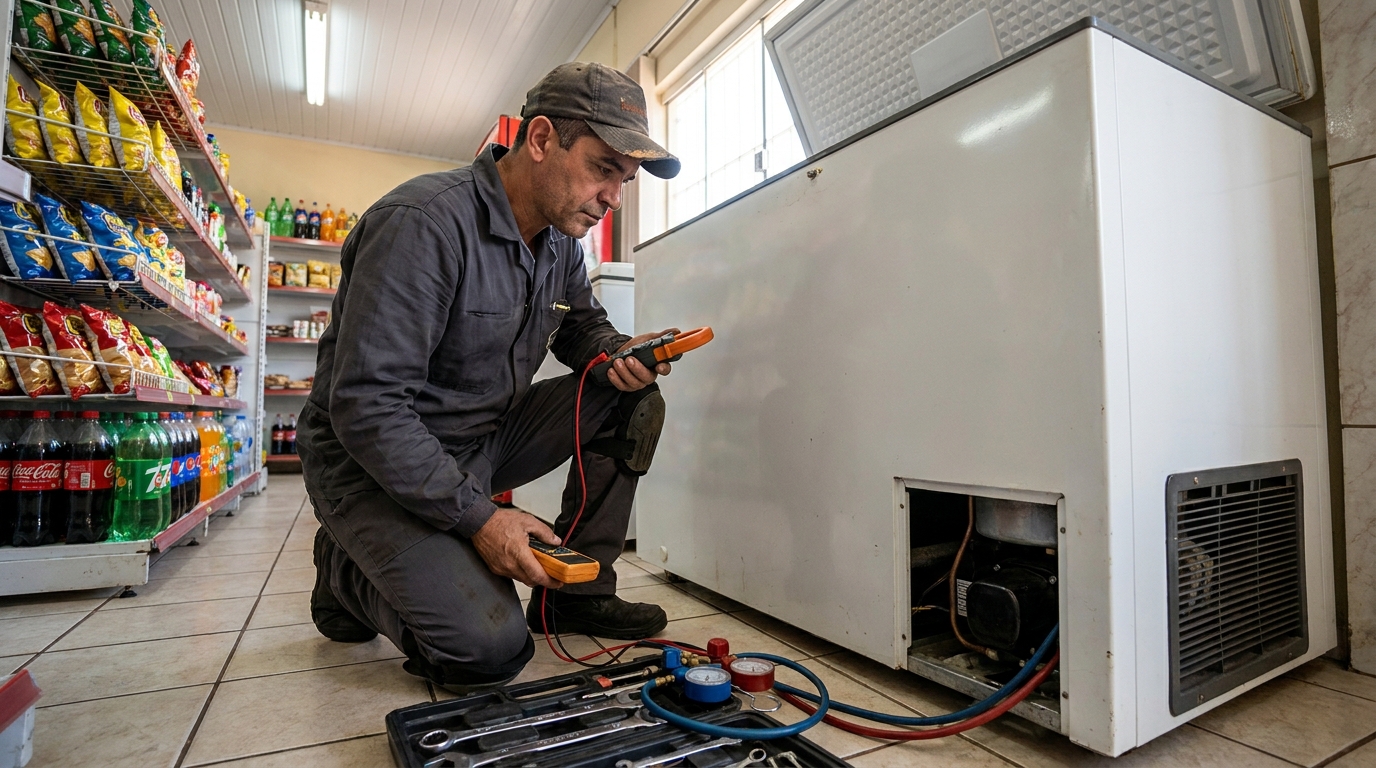 Conserto de placa eletrônica de freezer em Serra‑ES